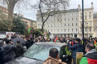 Afghan protest in London against Pakistan strikes on Afghanistan