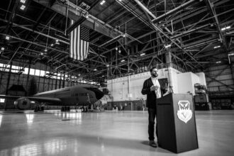 JD Vance Iran tensions speech at US Air Force base